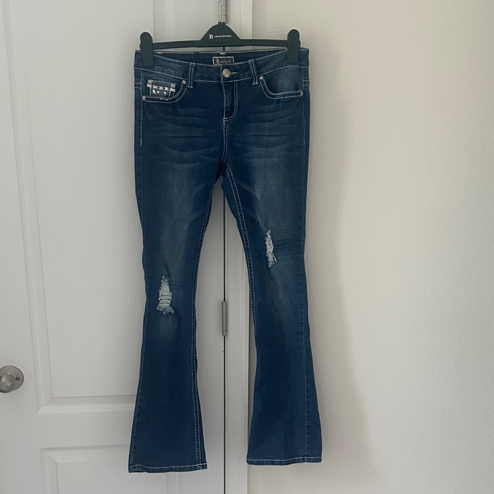 Soundgirl Dark Blue Flare Jeans